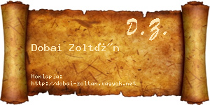 Dobai Zoltán névjegykártya
